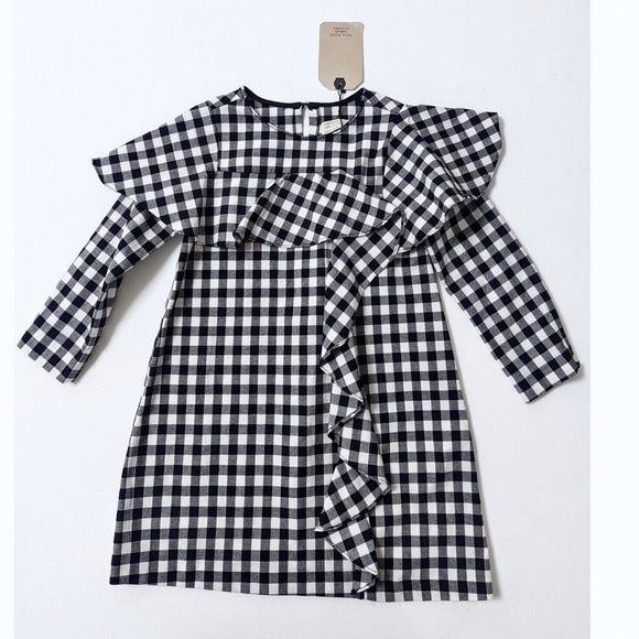 Zara girls gingham dress with flounce - Picture 5 of 16